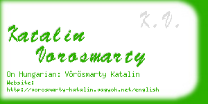 katalin vorosmarty business card
